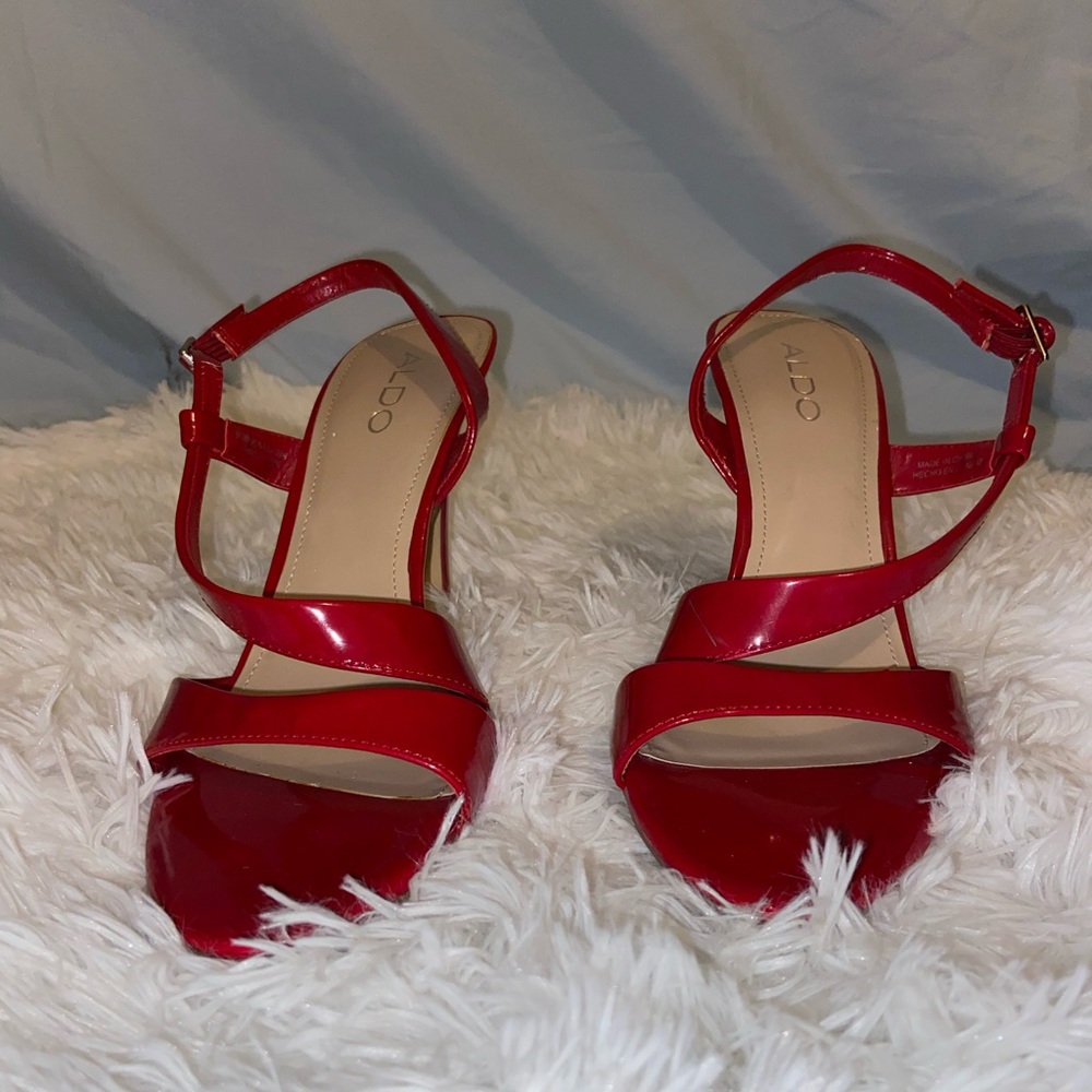 red Aldo heels